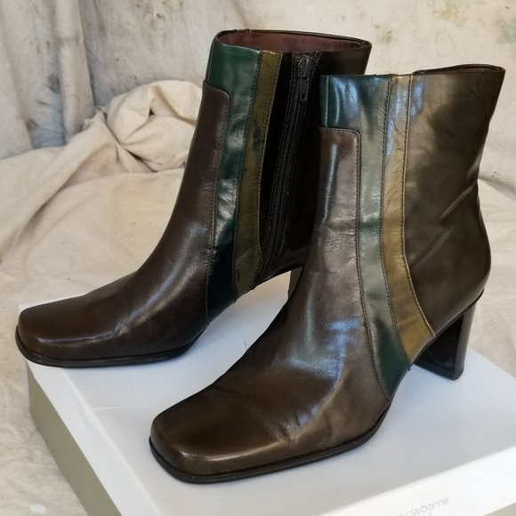 Liz Claiborne Flex Trinity Leather Ankle Boots Reddish Brown Size 8M - Picture 4 of 8